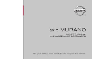2017 Nissan MURANO Quick Reference Guide